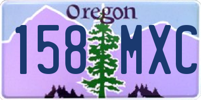 OR license plate 158MXC