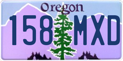 OR license plate 158MXD