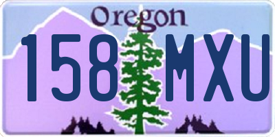 OR license plate 158MXU