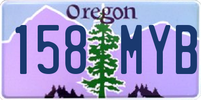OR license plate 158MYB