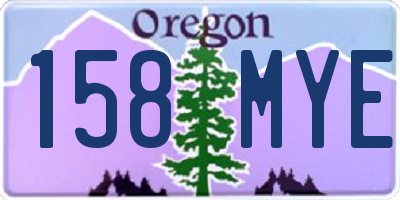 OR license plate 158MYE