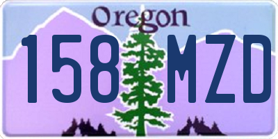 OR license plate 158MZD