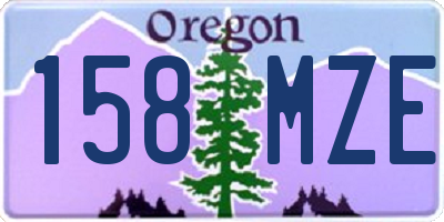 OR license plate 158MZE