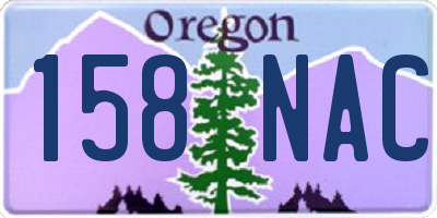 OR license plate 158NAC