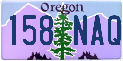 OR license plate 158NAQ
