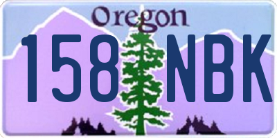 OR license plate 158NBK