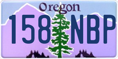OR license plate 158NBP
