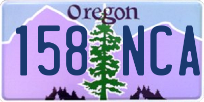 OR license plate 158NCA
