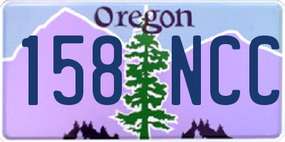 OR license plate 158NCC