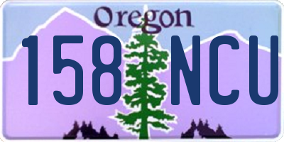 OR license plate 158NCU