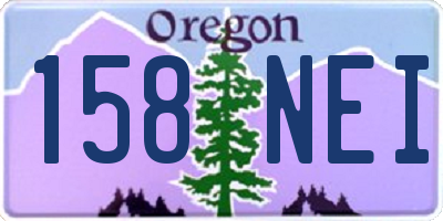 OR license plate 158NEI