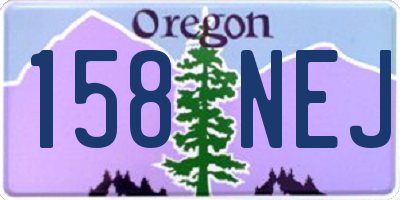 OR license plate 158NEJ