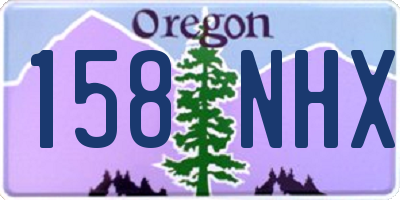 OR license plate 158NHX