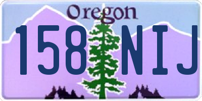 OR license plate 158NIJ