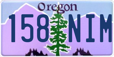 OR license plate 158NIM