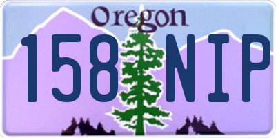 OR license plate 158NIP