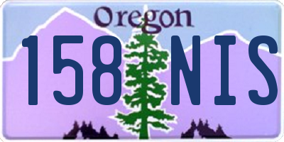 OR license plate 158NIS