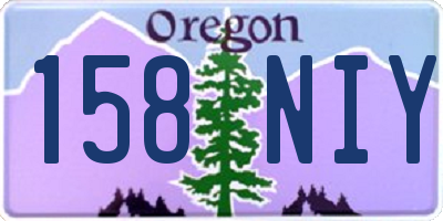 OR license plate 158NIY