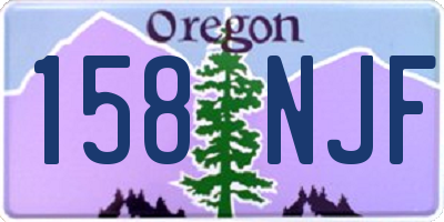 OR license plate 158NJF