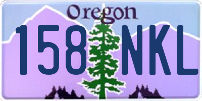 OR license plate 158NKL