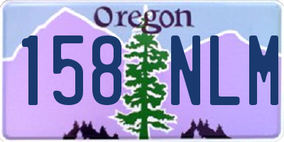OR license plate 158NLM
