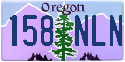 OR license plate 158NLN
