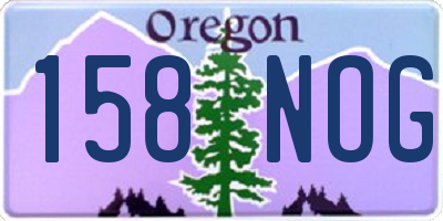 OR license plate 158NOG
