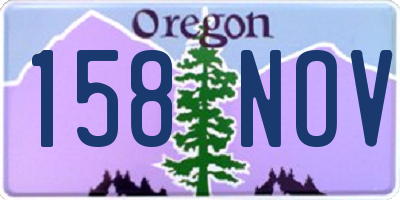OR license plate 158NOV