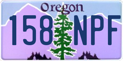 OR license plate 158NPF