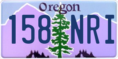 OR license plate 158NRI