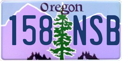 OR license plate 158NSB