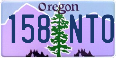 OR license plate 158NTO