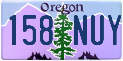 OR license plate 158NUY
