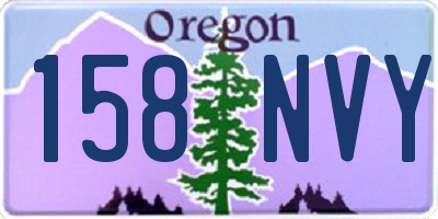 OR license plate 158NVY