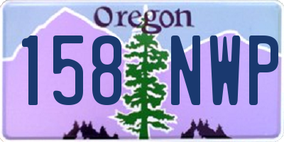 OR license plate 158NWP