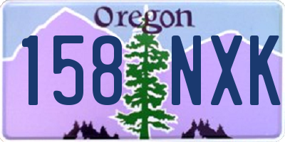 OR license plate 158NXK