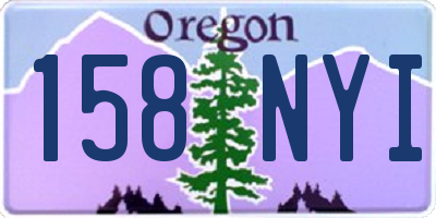 OR license plate 158NYI