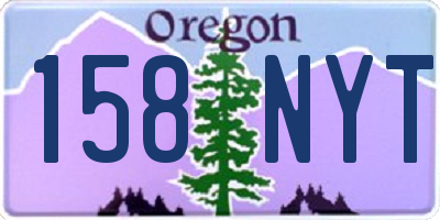 OR license plate 158NYT
