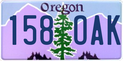 OR license plate 158OAK