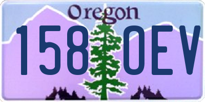 OR license plate 158OEV