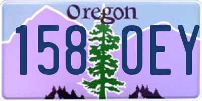 OR license plate 158OEY