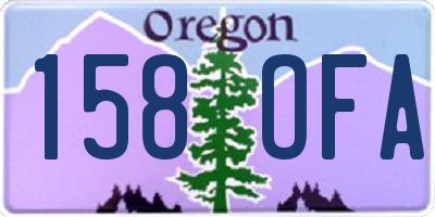 OR license plate 158OFA