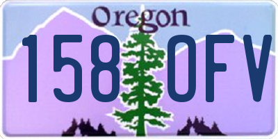 OR license plate 158OFV