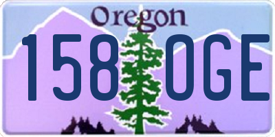 OR license plate 158OGE