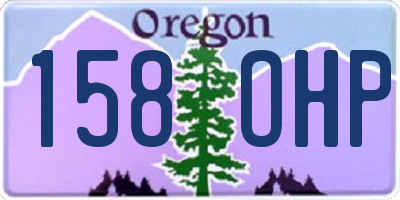 OR license plate 158OHP