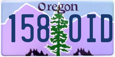 OR license plate 158OID