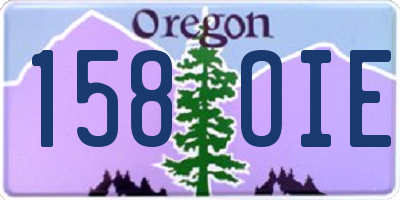 OR license plate 158OIE
