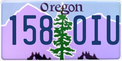 OR license plate 158OIU