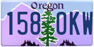 OR license plate 158OKW