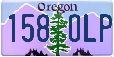 OR license plate 158OLP